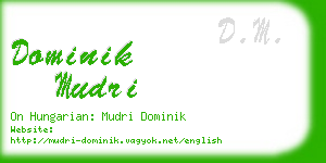 dominik mudri business card